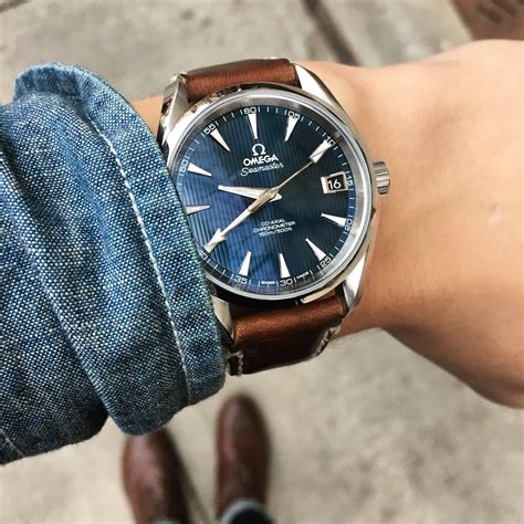 blue omega watch|More.